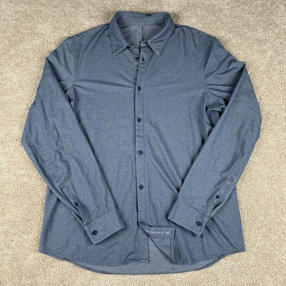 Lululemon Shirt Men's Estimated Size Large One Thing at a Time Performance Tech